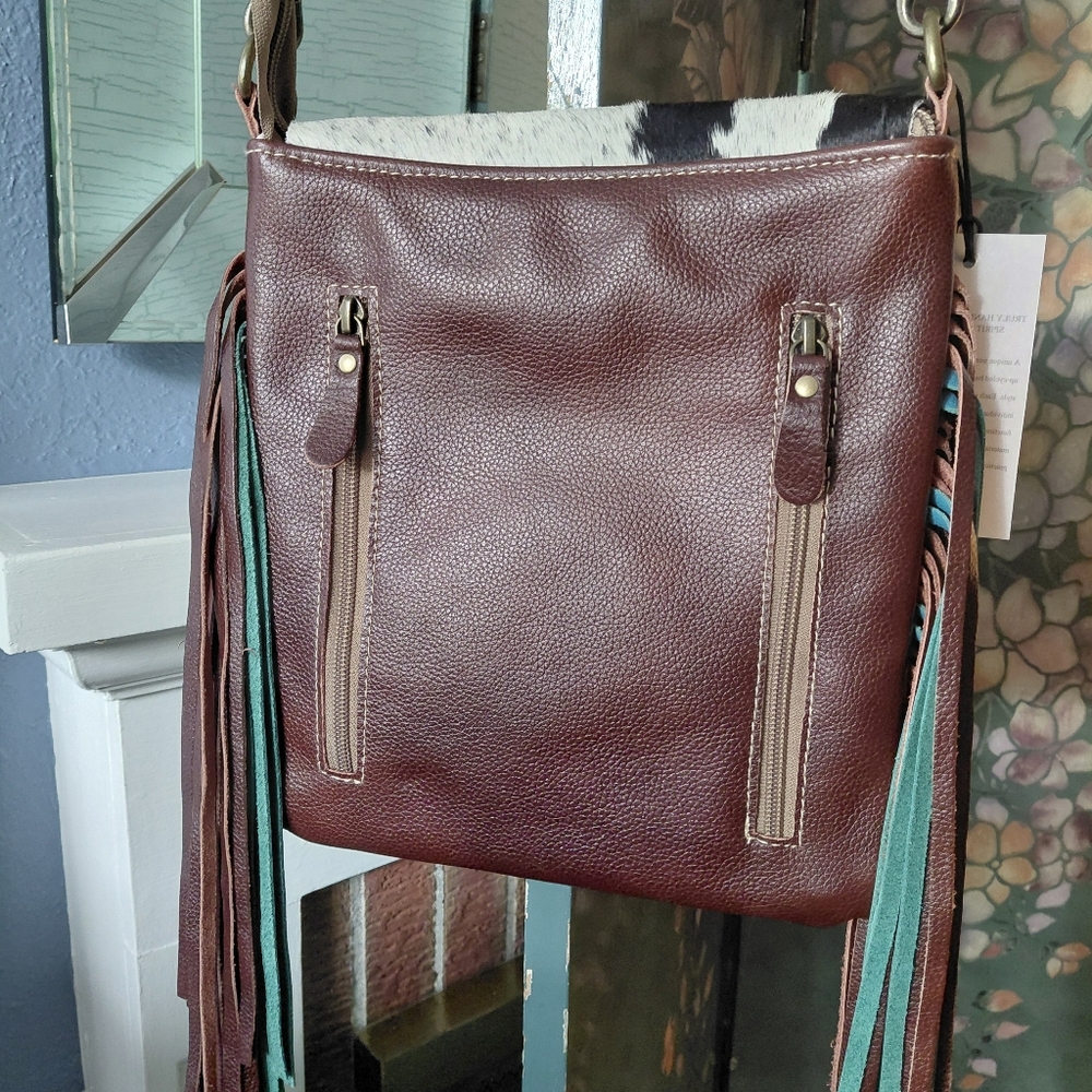NWT Myra Conceal And Carry Bag Hand Embossed, Handmade, Genuine Leather - Picture 6 of 14